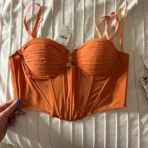 orange corset top